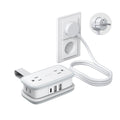 PowerNest US to Europe Plug Adapter 4 Outlets 2USB A 1 USB C