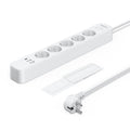 PowerNest EU Power Strip 5 Socket 2-USB-A 1-USB-C Overvoltage Protection