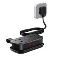 PowerNest UK 65W Travel Power Strip 2 Outlets 2 USB-A 2 USB-C