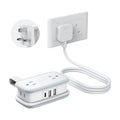PowerNest US to UK Adapter 4 Outlets 2 USB A 1 USB C