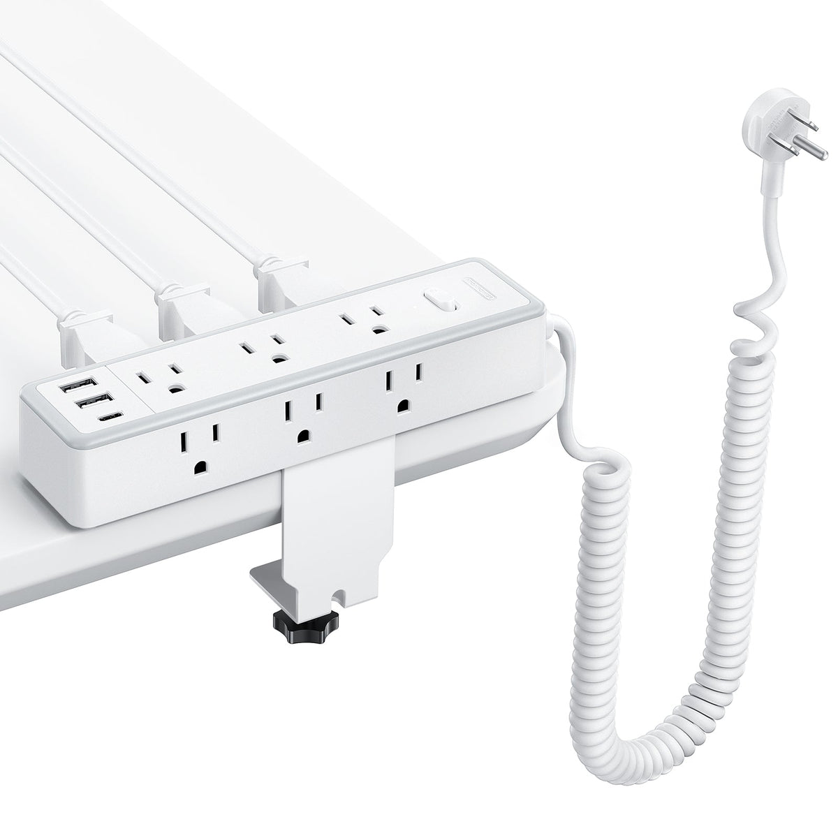 PowerNest Standing Desk Power Strip 9 Outlets 2 USB-A 1 USB-C