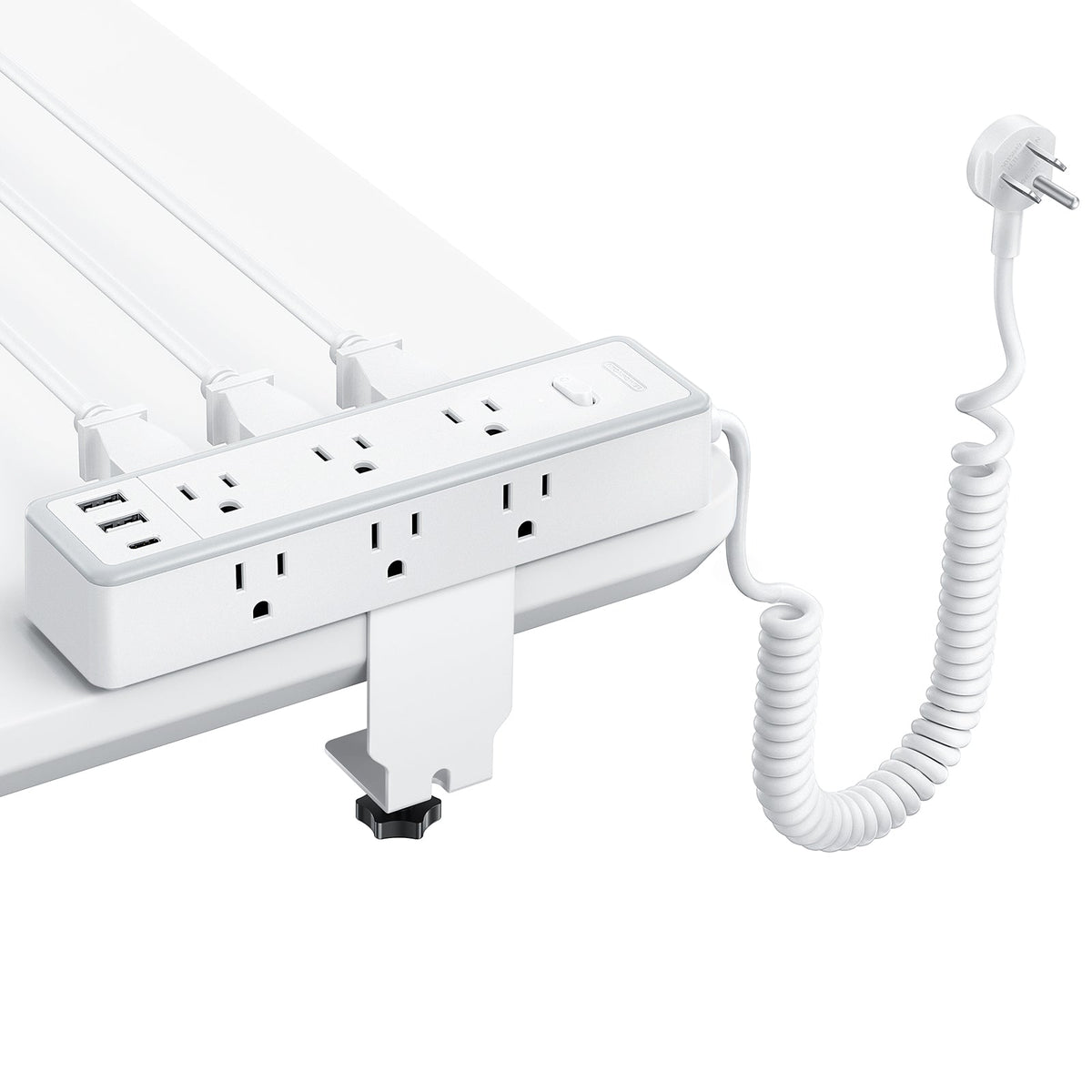PowerNest Standing Desk Power Strip 9 Outlets 2 USB-A 1 USB-C