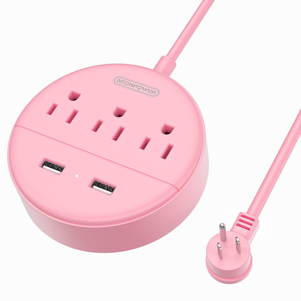 PowerNest Dot Power Strip 3 Outlets 2 USB Small & Travel