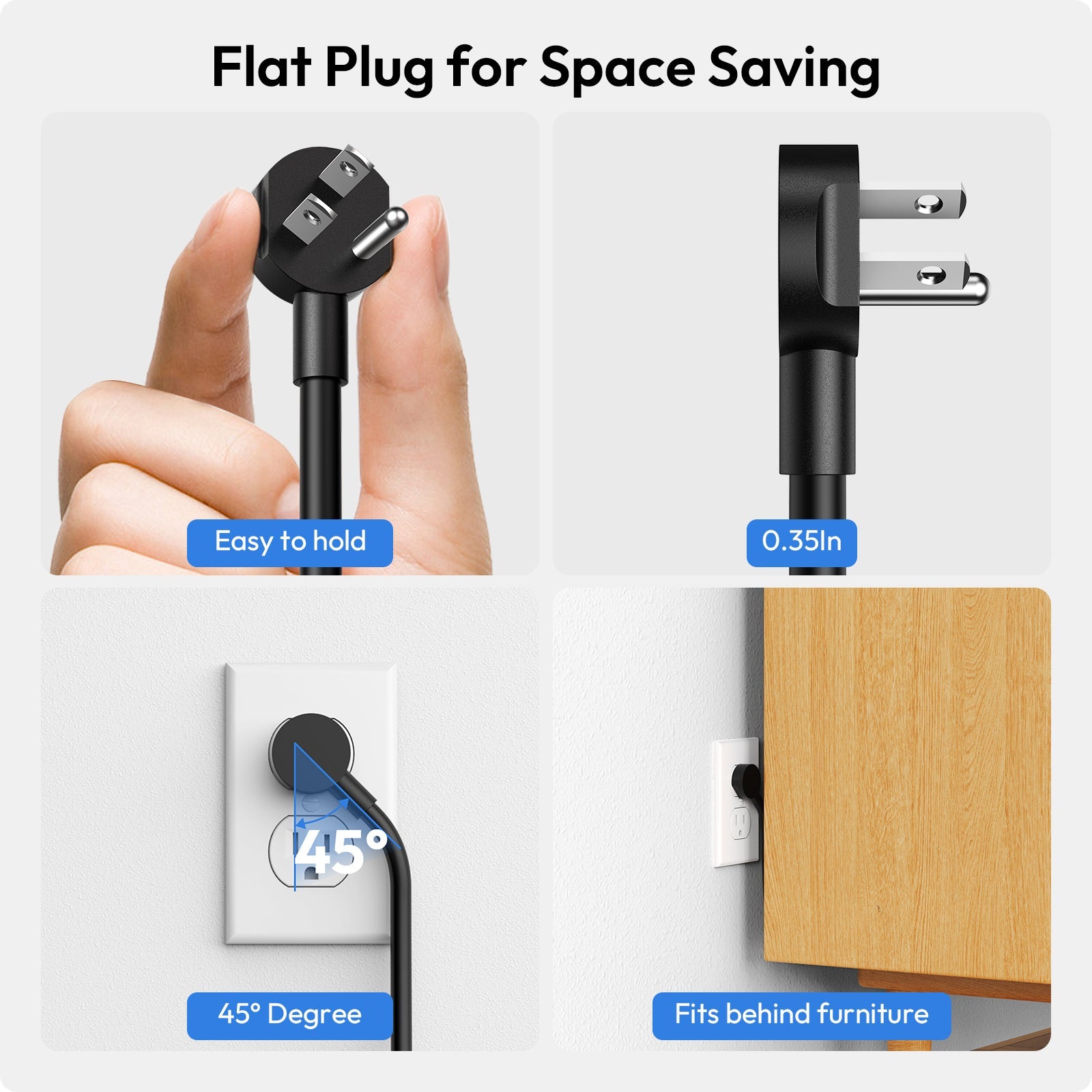 PowerNest Surge Protector Power Strip 24 Outlets 2 USB-A 2-USB C