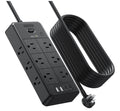 PowerNest Surge Protector Power Strip 12 Outlets 2 USB-A 2-USB C