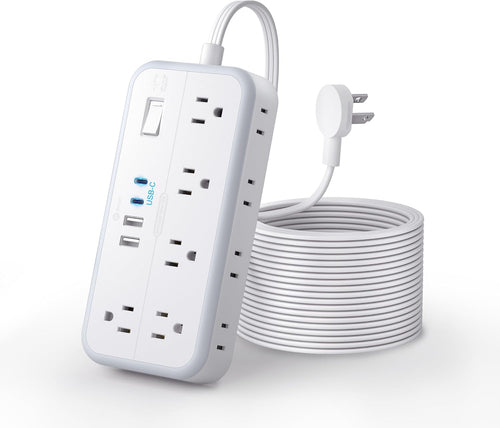 PowerNest 2700J Surge Protector 10 Outlets 4 USB Ports (2 USB C) Power Strip