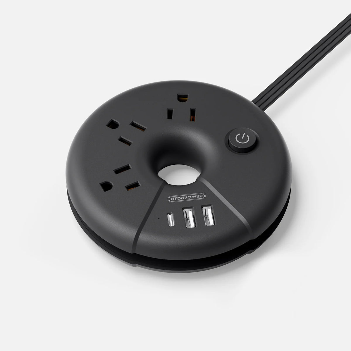 PowerNest New i-Donut Power Strip 3 Outlets 2 USB-A 1 Type C