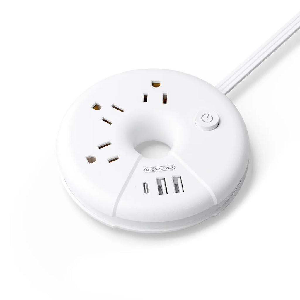 PowerNest New i-Donut Power Strip 3 Outlets 2 USB-A 1 Type C