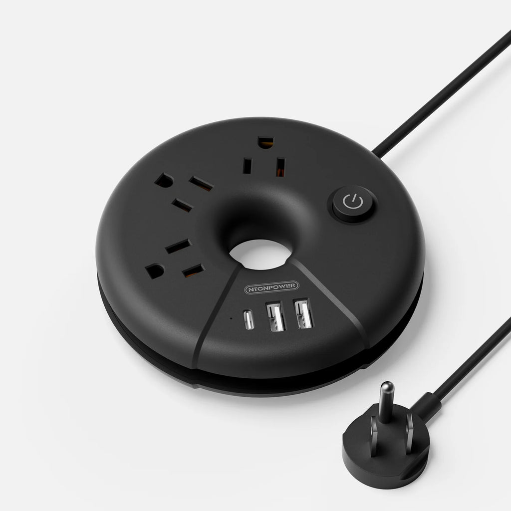 PowerNest New i-Donut Power Strip 3 Outlets 2 USB-A 1 Type C