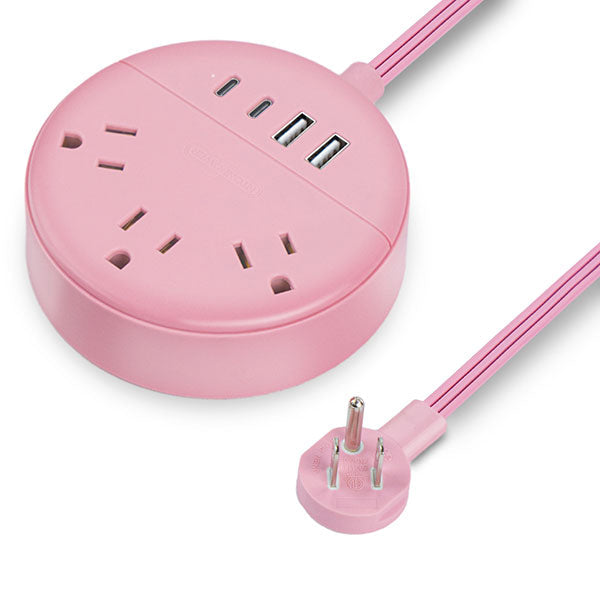PowerNest New Dot  Power Strip 3 Outlets 2 USB-A 2 USB-C Small&Travel