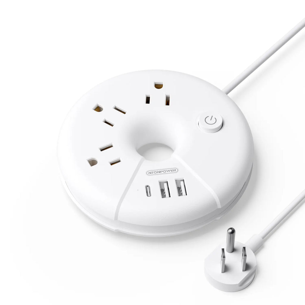 PowerNest New i-Donut Power Strip 3 Outlets 2 USB-A 1 Type C