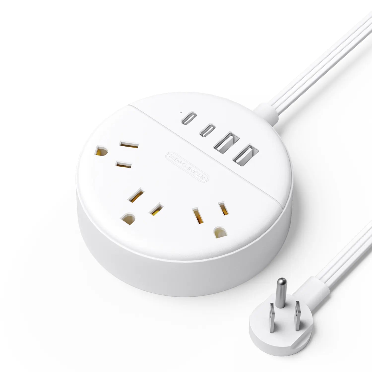 PowerNest New Dot  Power Strip 3 Outlets 2 USB-A 2 USB-C Small&Travel