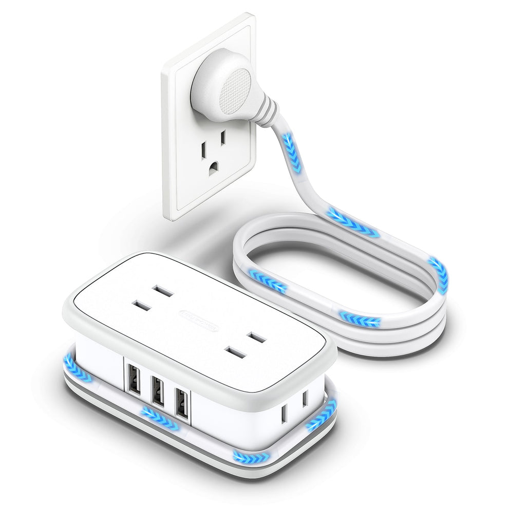 PowerNest New JP Pocket Power Strip 4 Outlets 3 USB Small&Travel