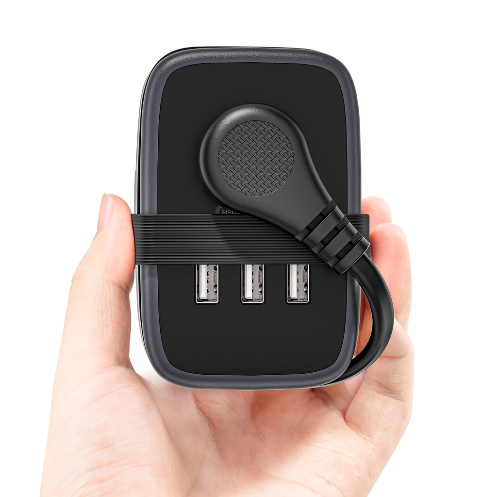 PowerNest New JP Travel Pocket Power Strip 2 Outlets 3 USB