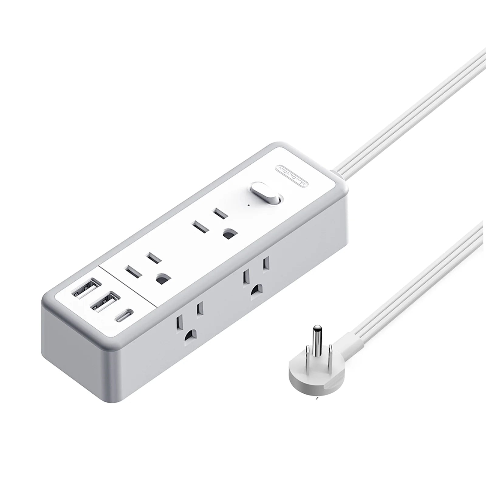 PowerNest Surge Protector Power Strip 6 Outlets 2 USB-A 1 USB-C