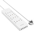 PowerNest UK Surge Protector 8 Outlets 5 USB Ports
