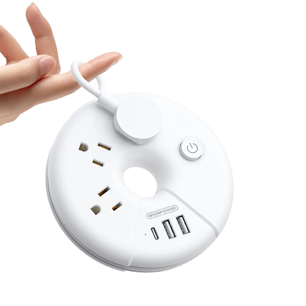 PowerNest New i-Donut Power Strip 3 Outlets 2 USB-A 1 Type C