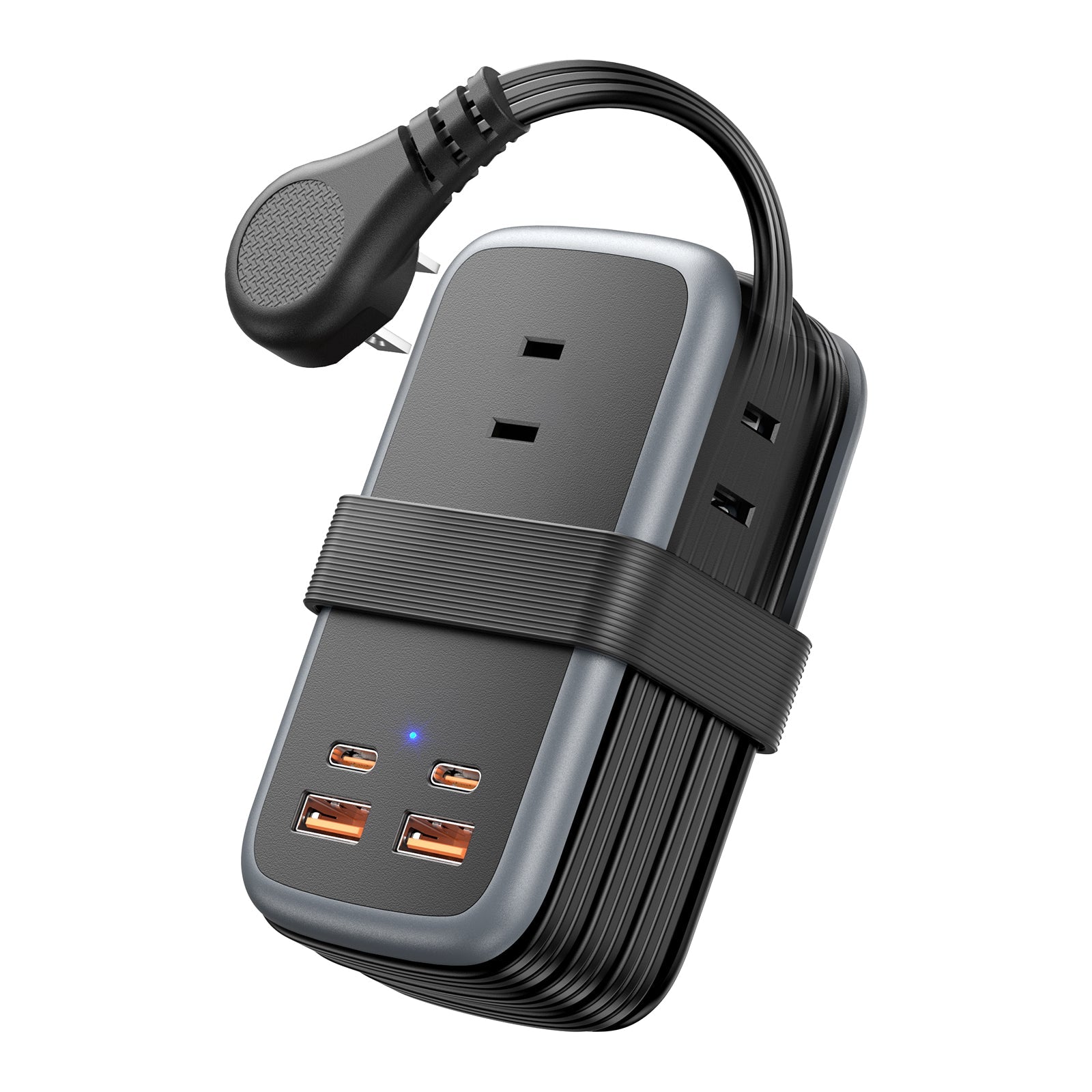 PowerNest New JP Travel Pocket Power Strip 3 Outlets 2 USB A 2 TYPE C