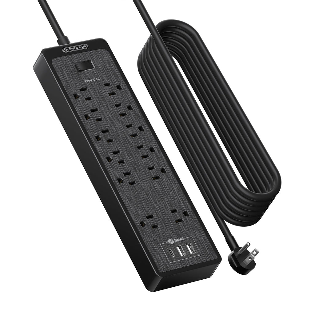 PowerNest Surge Protector Power Strip 12 Outlets 2 USB-A 1-USB C（SKU: LS-12A3U-US-BK-4.6M,  ASIN: B08CKBHCLD, GTIN：6954301173823）