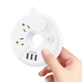 PowerNest i-Donut Power Strip 3 Outlets 3 USB Small&Travel