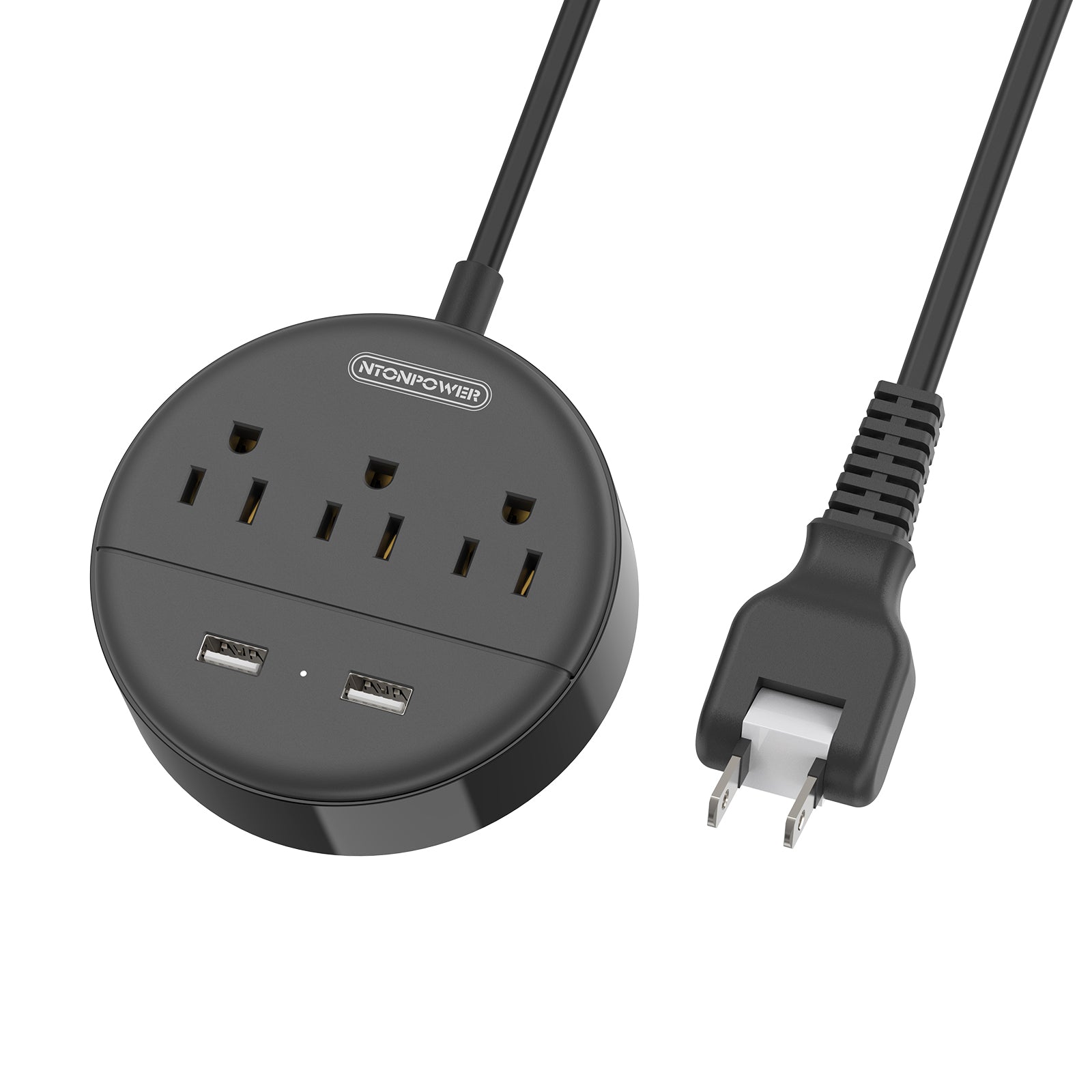 PowerNest Dot Power Strip 3 Outlets 2 USB Small & Travel