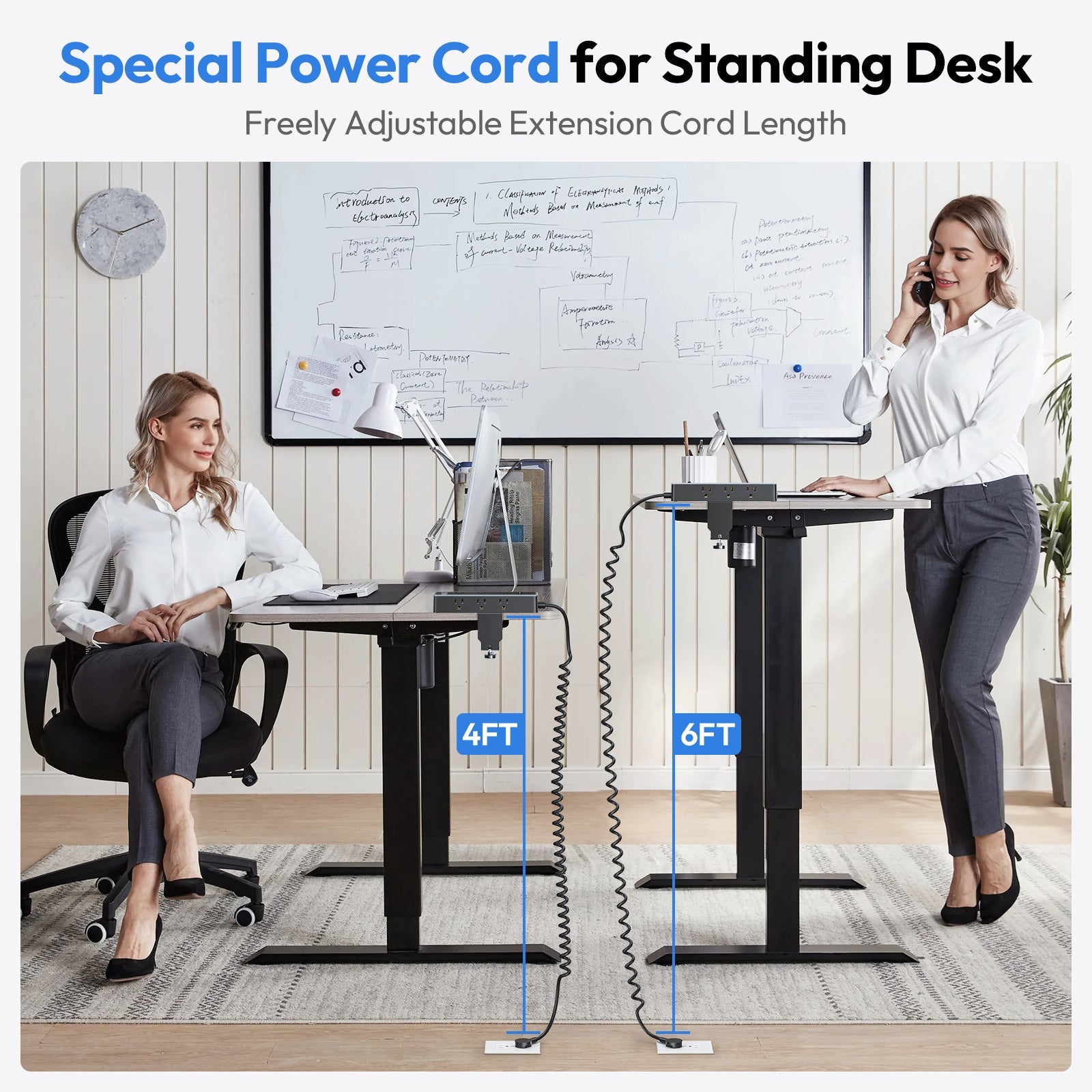 PowerNest Standing Desk Power Strip 9 Outlets 2 USB-A 1 USB-C