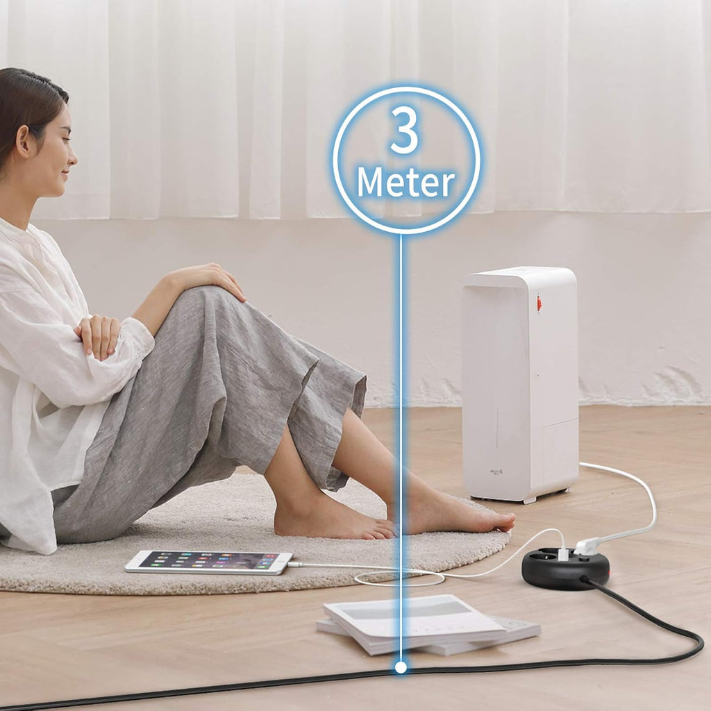 PowerNest EUPower Strip 3 Outlets 2 USB-A