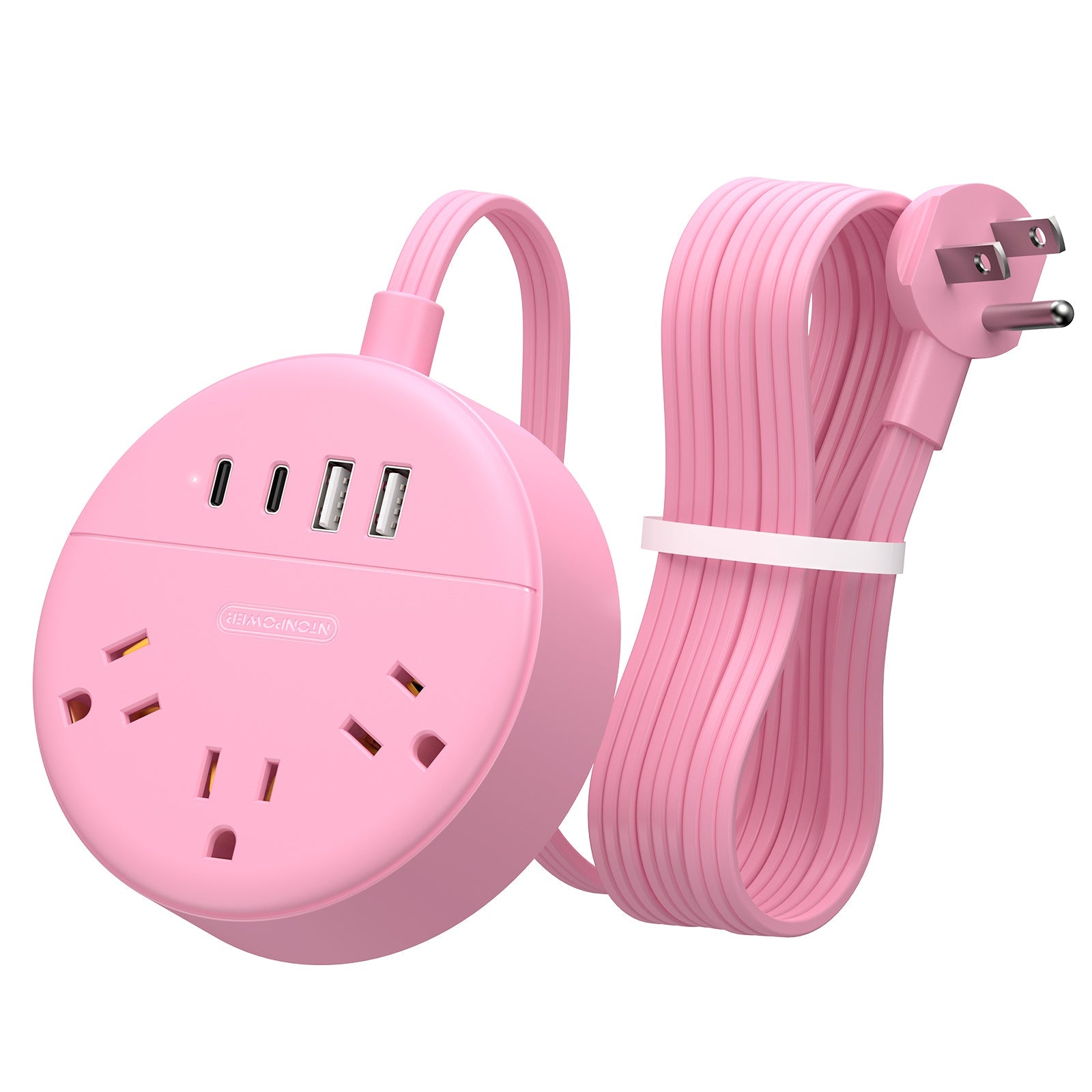 PowerNest New Dot  Power Strip 3 Outlets 2 USB-A 2 USB-C Small&Travel