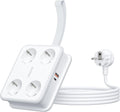 PowerNest New EU Power Strip 4 Outlets 1 USB-A 1 USB-C 45W GaN