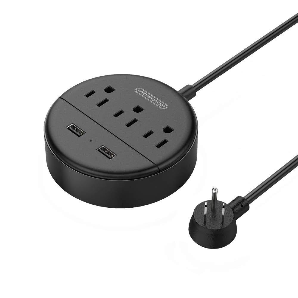PowerNest Dot Power Strip 3 Outlets 2 USB Small & Travel