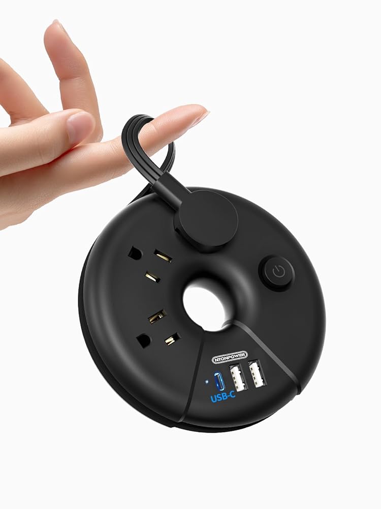 PowerNest New i-Donut Power Strip 3 Outlets 2 USB-A 1 Type C