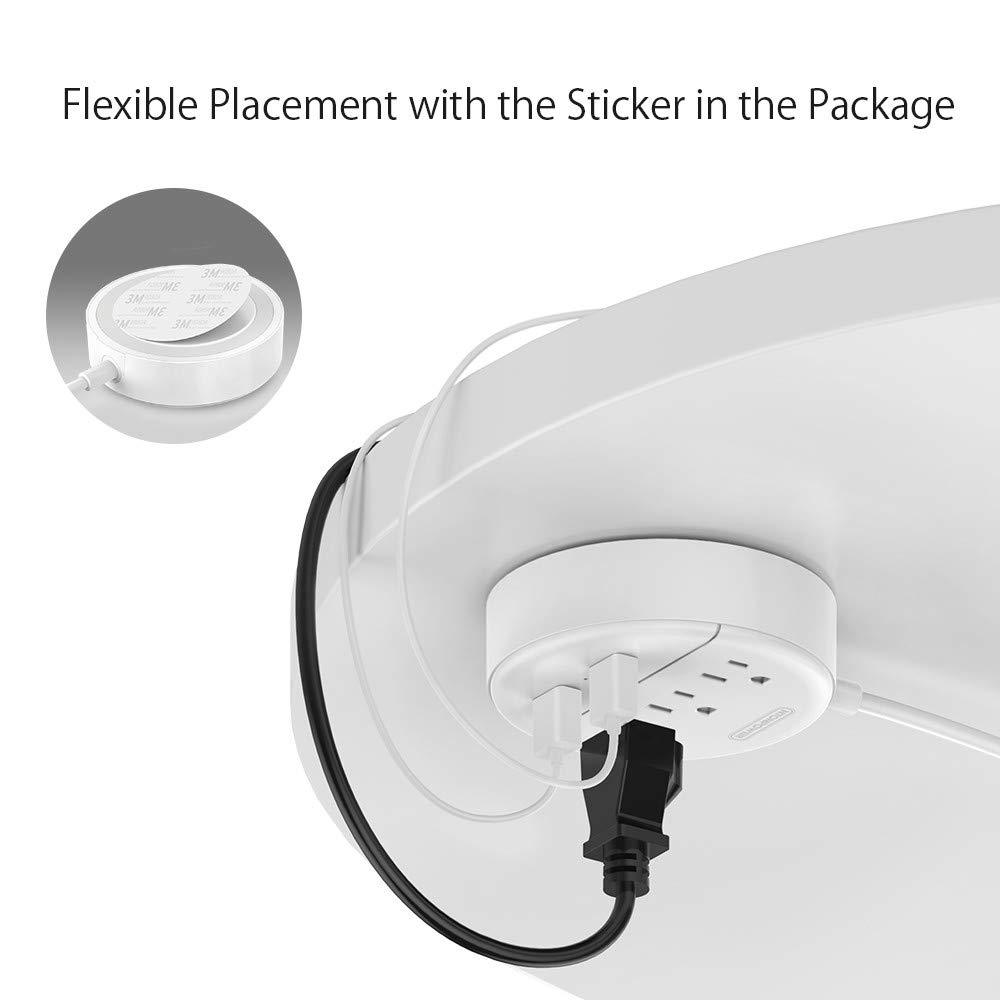 PowerNest Dot Power Strip 3 Outlets 2 USB Small & Travel