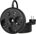 PowerNest EUPower Strip 3 Outlets 2 USB-A