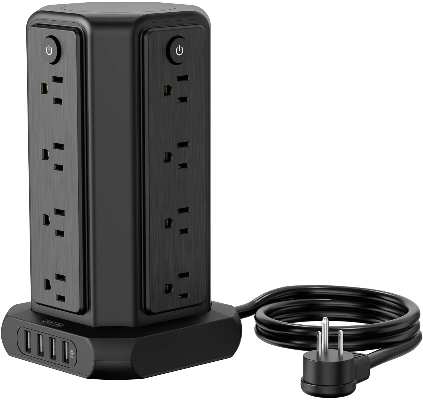PowerNest Surge Protector Power Strip Tower 16 Outlets 4 USB 1080J