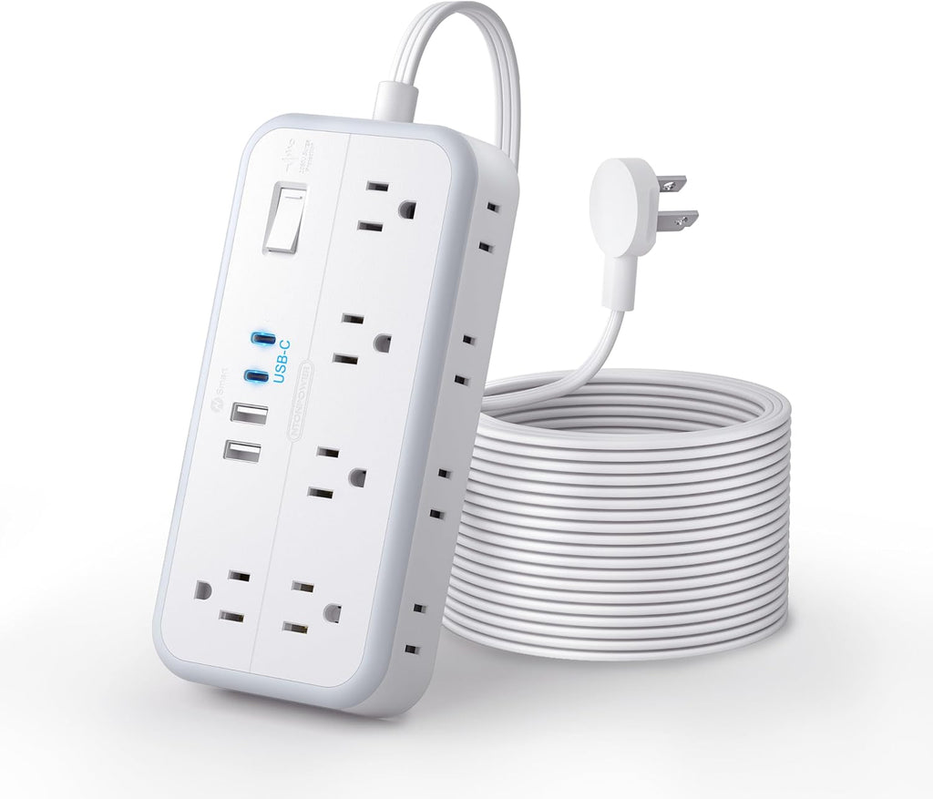 PowerNest 2700J Surge Protector 10 Outlets 4 USB Ports (2 USB C) Power Strip