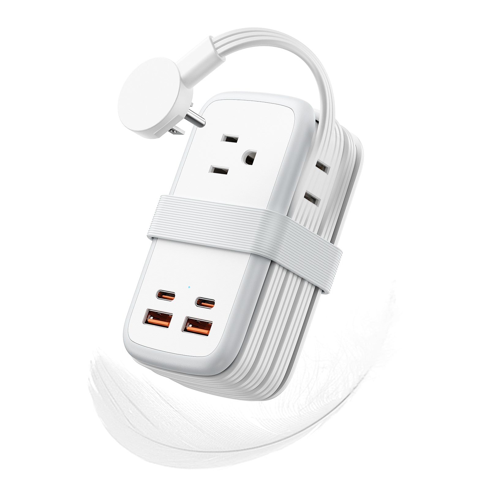 PowerNest GAN Ultra 65W USB  Power Strip, 3 Outlets 2 USB-A 2 USB-C