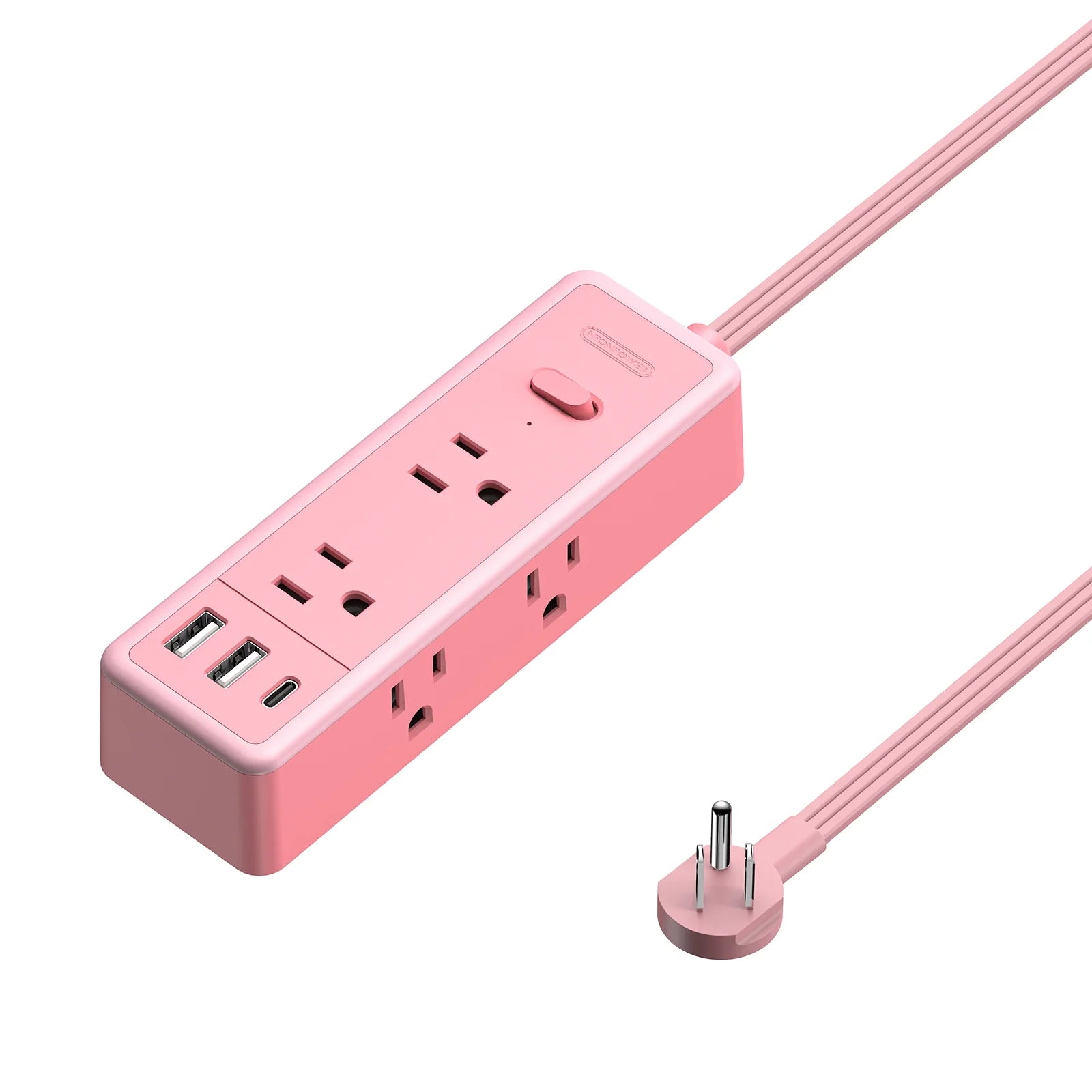 PowerNest Surge Protector Power Strip 6 Outlets 2 USB-A 1 USB-C