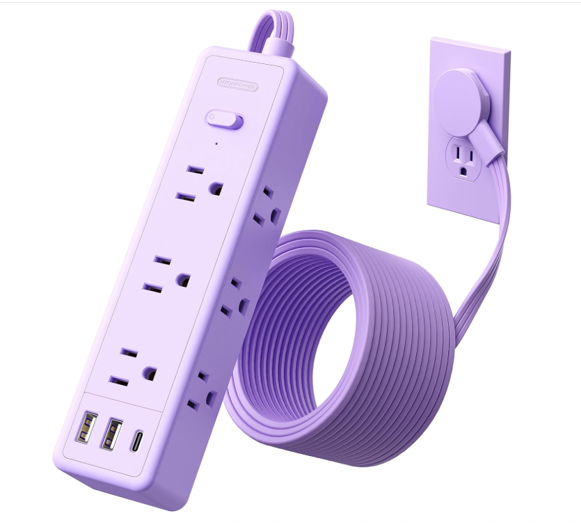 PowerNest Surge Protector  Power Strip 9 Outlets 2 USB-A 1 USB-C