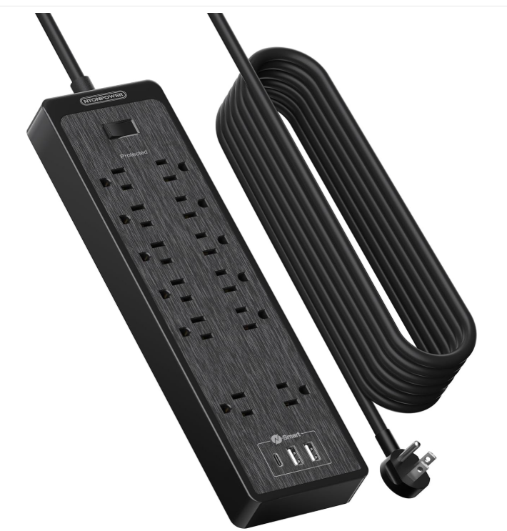 PowerNest Surge Protector Power Strip 12 Outlets 2 USB-A 1-USB C（SKU: LS-12A3U-US-BK-4.6M,  ASIN: B08CKBHCLD, GTIN：6954301173823）
