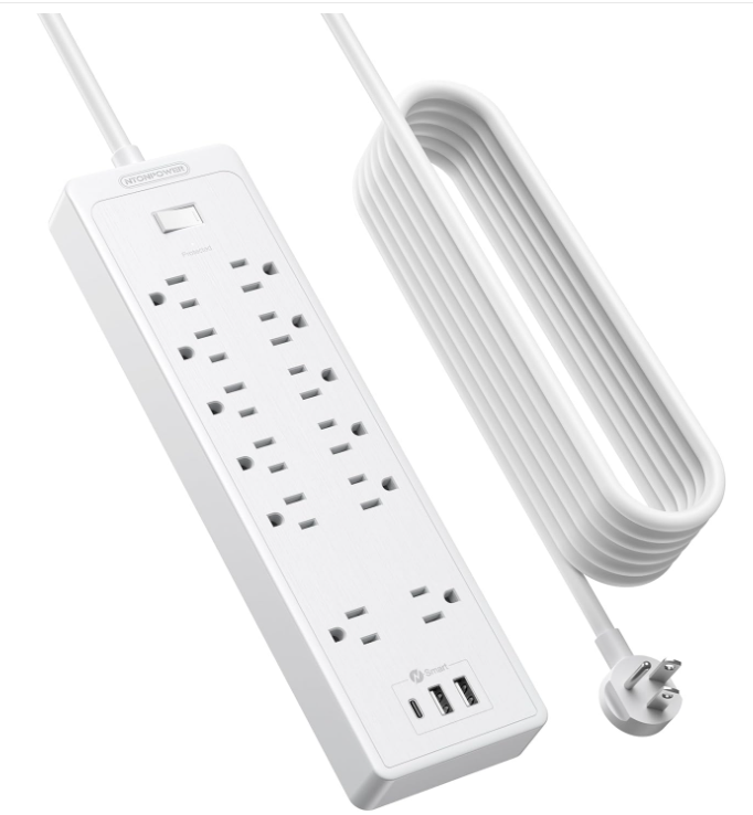 PowerNest Surge Protector Power Strip 12 Outlets 2 USB-A 1-USB C（SKU: LS-12A3U-US-BK-4.6M,  ASIN: B08CKBHCLD, GTIN：6954301173823）