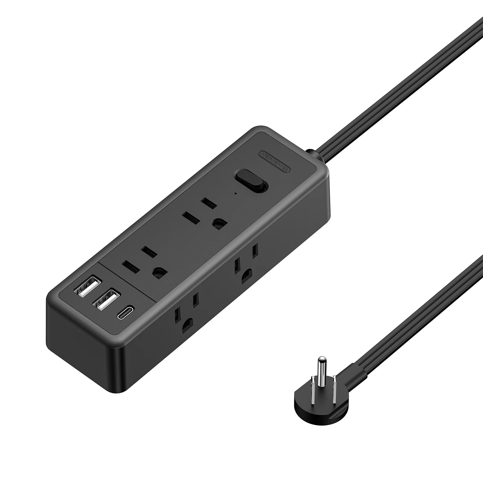 PowerNest Surge Protector Power Strip 6 Outlets 2 USB-A 1 USB-C